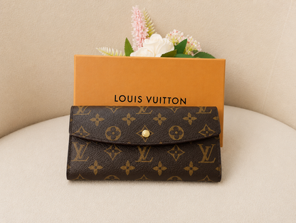 Louis Vuitton Monogram Sarah Clutch Wallet – Brown
