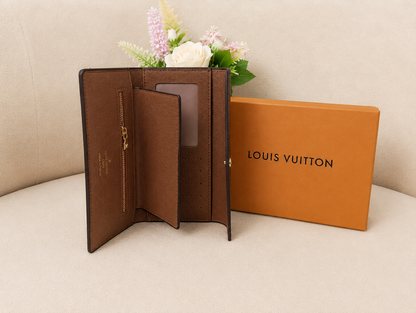 Louis Vuitton Monogram Sarah Clutch Wallet – Brown