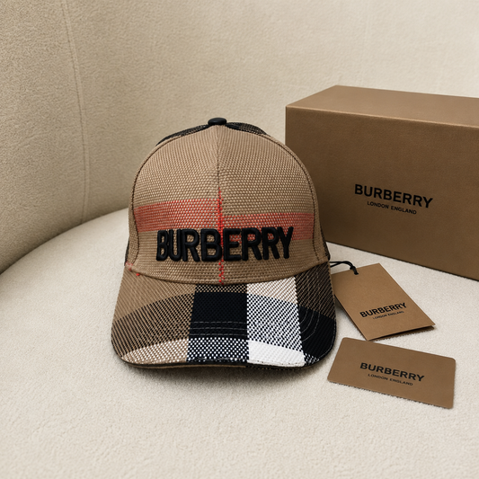 Burberry Vintage Check Embroidered Baseball Cap