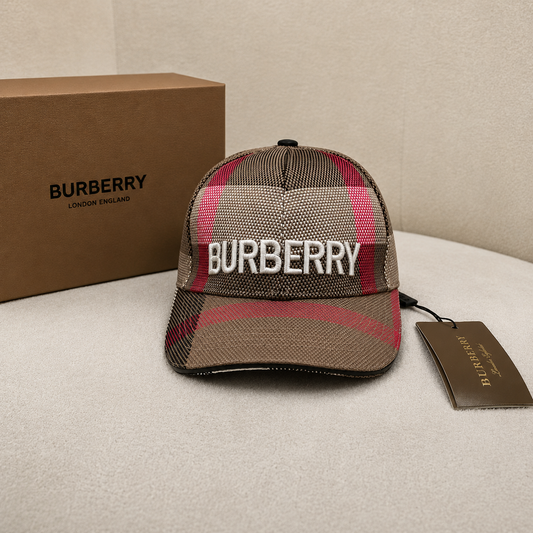 Burberry Vintage Check Embroidered Baseball Cap