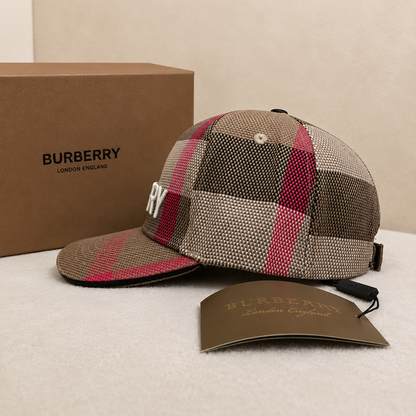 Burberry Vintage Check Embroidered Baseball Cap