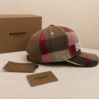 Burberry Vintage Check Embroidered Baseball Cap