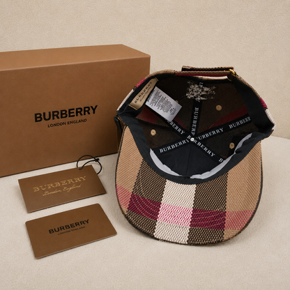 Burberry Classic Check Embroidered Baseball Cap