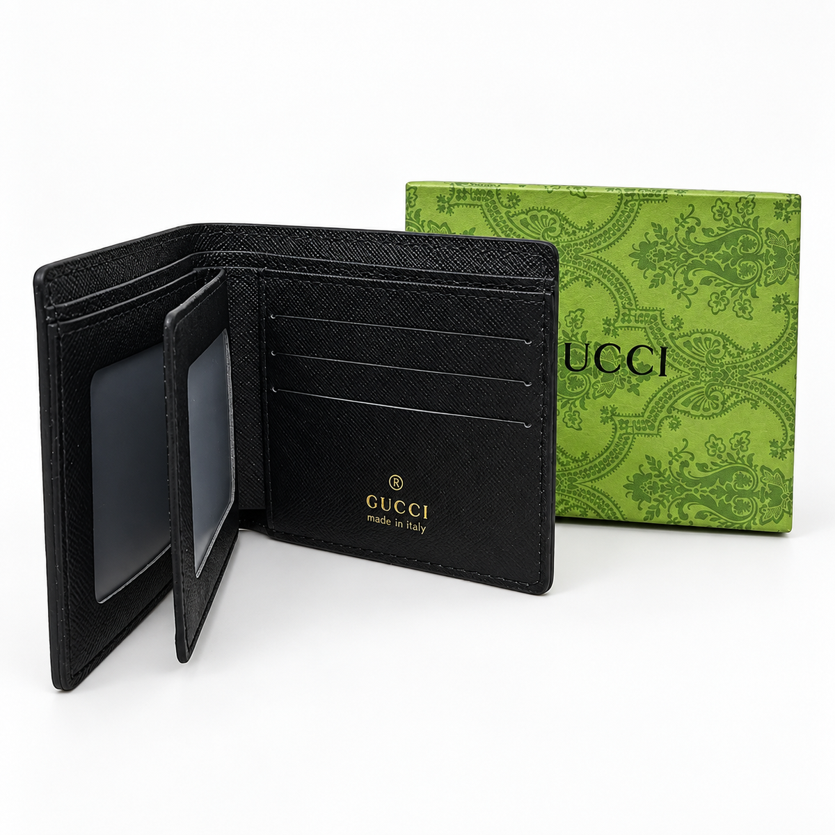 Gucci Double G Leather Bifold Wallet – Black
