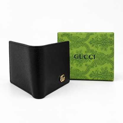 Gucci Double G Leather Bifold Wallet – Black