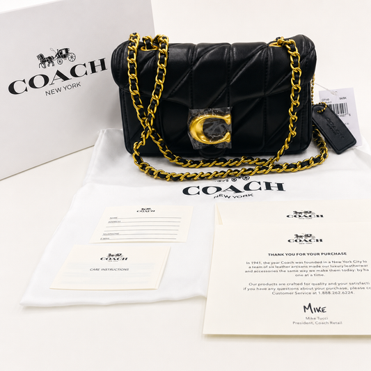 Coach Signature Pillow-Quilted Chain Shoulder Bag