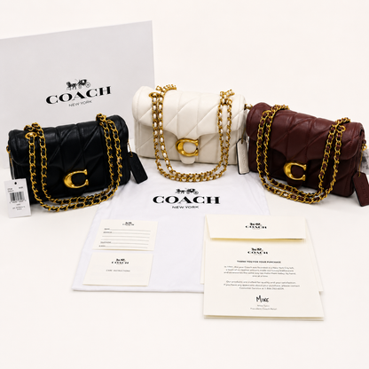 Coach Signature Pillow-Quilted Chain Shoulder Bag