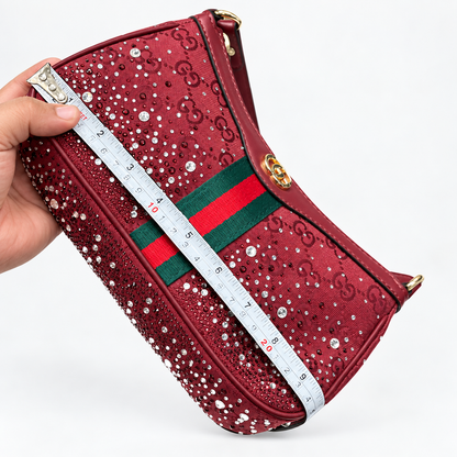 Gucci GG Crystal Web Stripe Shoulder Bag