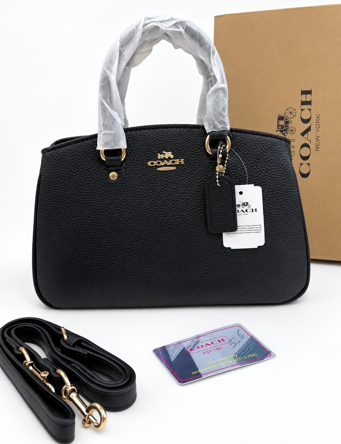 Coach Structured Top Handle Satchel Bag