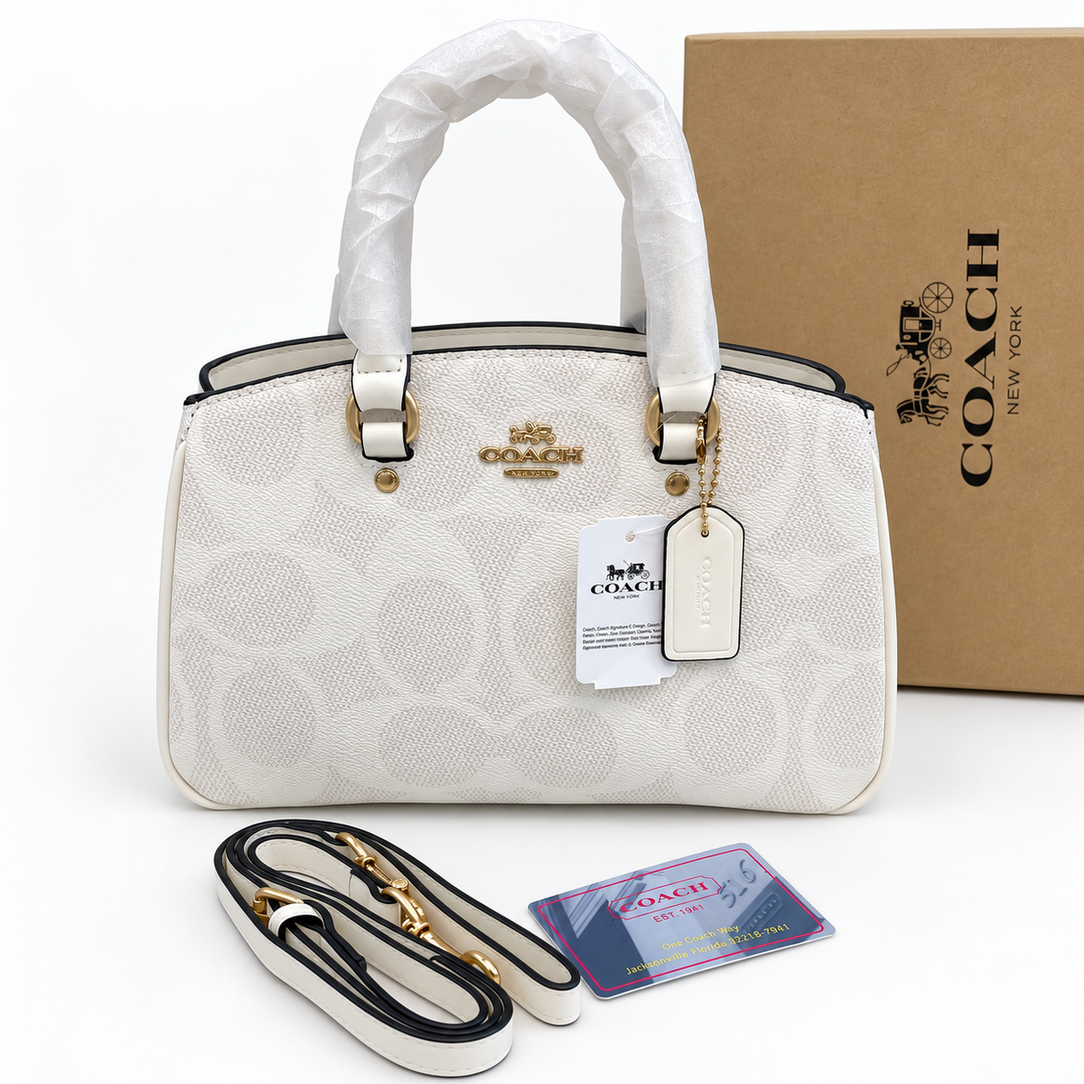 Coach Structured Top Handle Satchel Bag