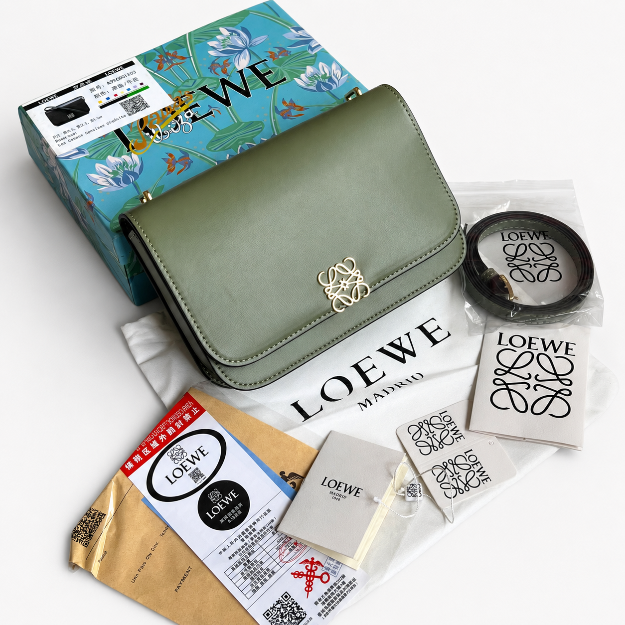 Loewe Goya Anagram Classic Flap Shoulder Bag