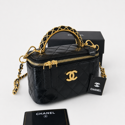 Chanel CC Quilted Vanity Case Chain Bag