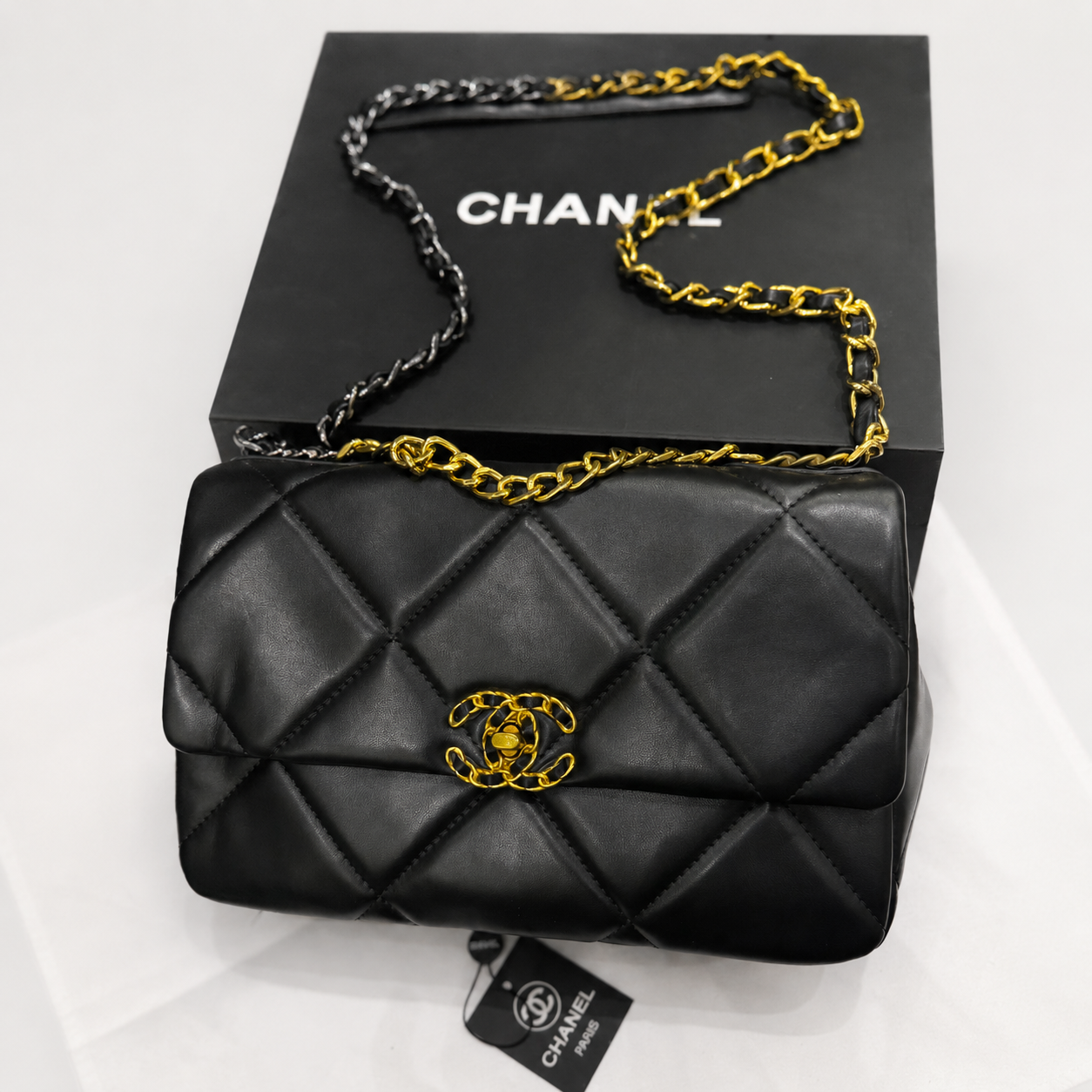 Chanel Signature Chain Quilted Flap Bag