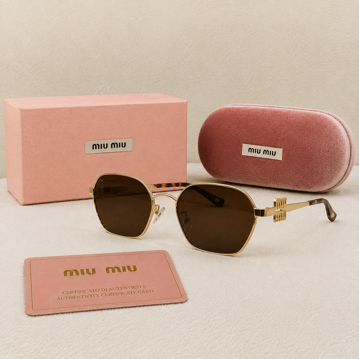 Miu Miu Signature Hexagon Metal Sunglasses
