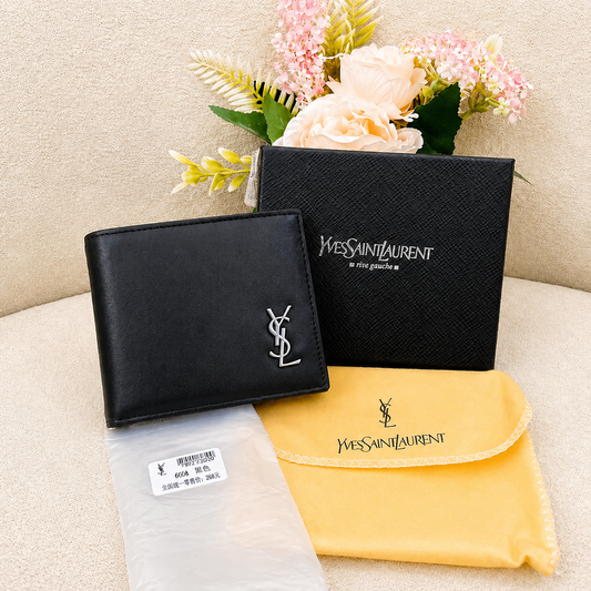 YSL Saint Laurent Classic Smooth Leather Premium Bifold Wallet