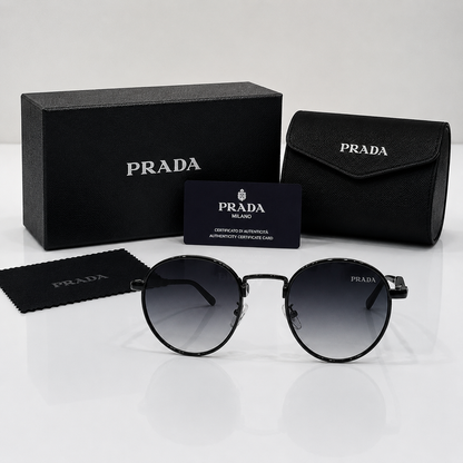 Prada Milano Round Classic Gradient Sunglasses
