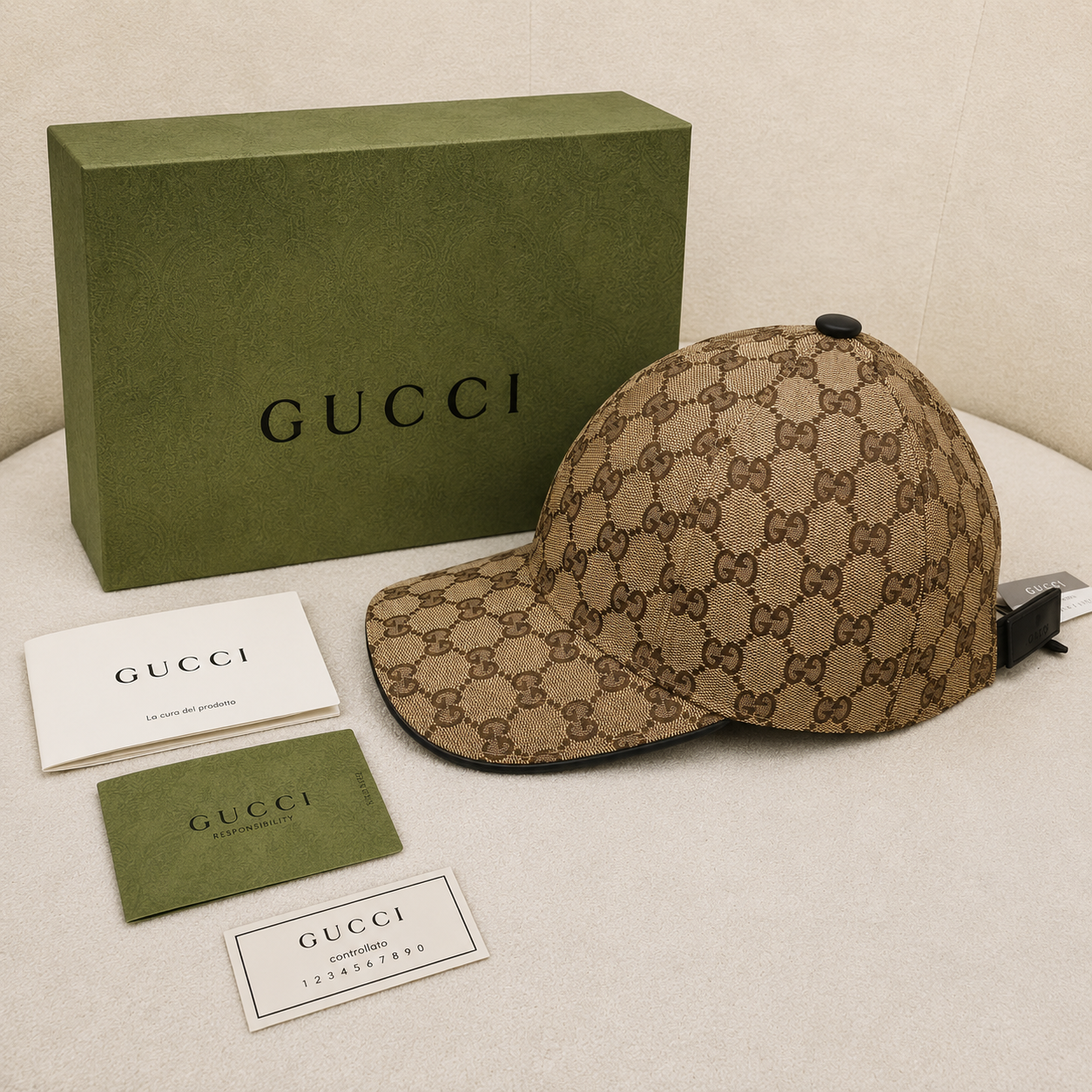 Gucci GG Supreme Monogram Baseball Cap