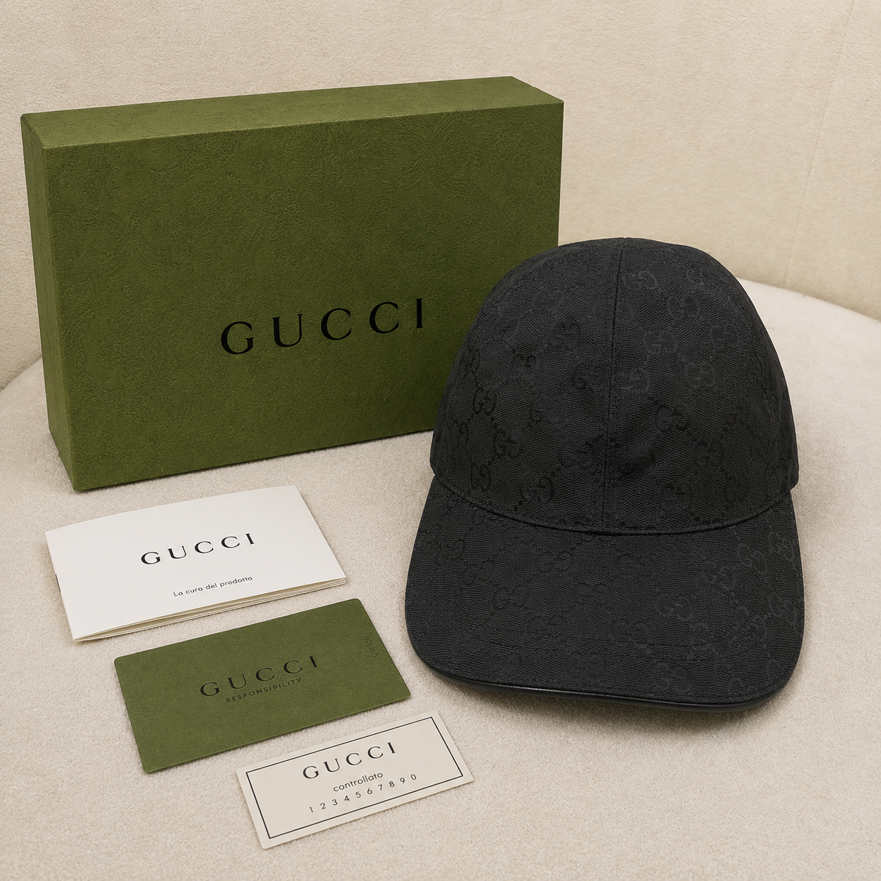 Gucci GG Supreme Monogram Baseball Cap