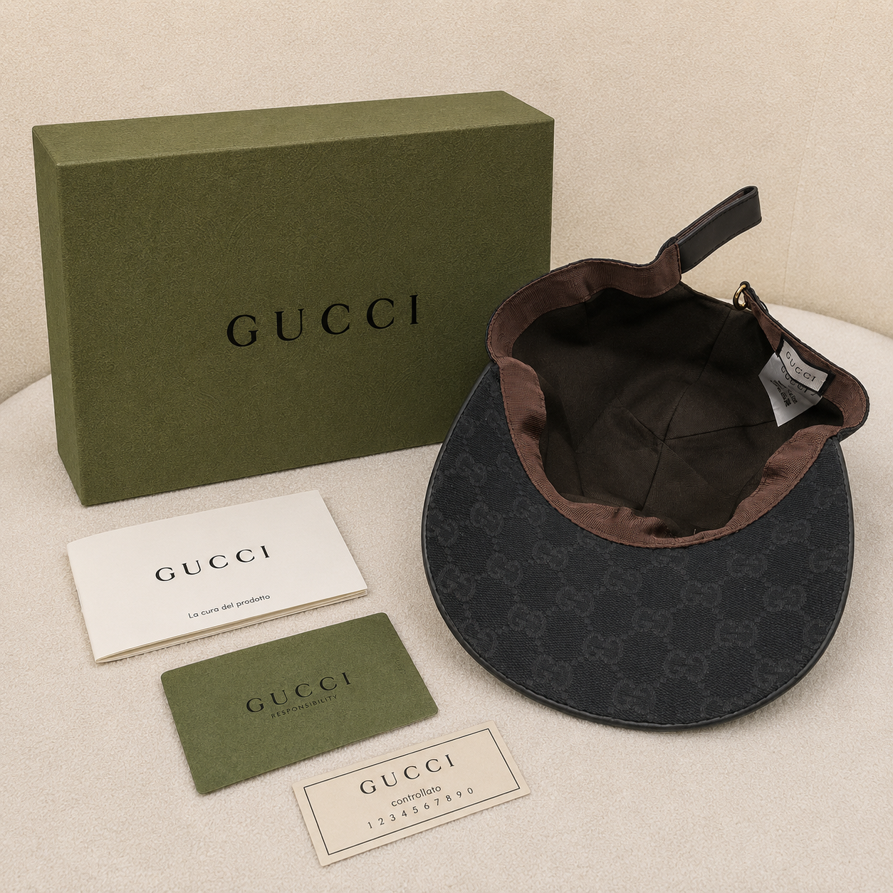 Gucci GG Supreme Monogram Baseball Cap