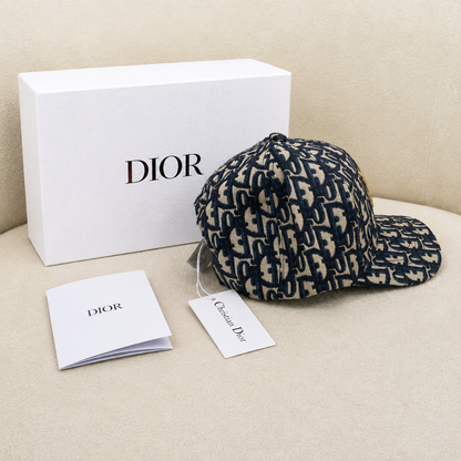 Christian Dior Oblique Embroidered Logo Baseball Cap