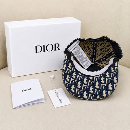 Christian Dior Oblique Embroidered Logo Baseball Cap