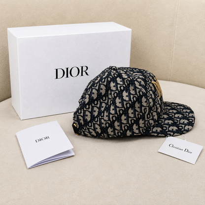Christian Dior Oblique Embroidered Logo Baseball Cap