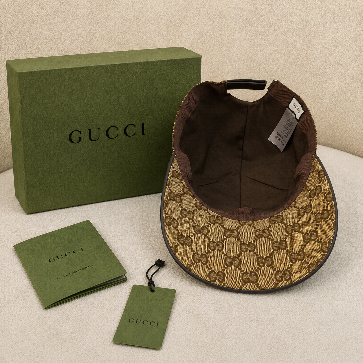 Gucci GG Monogram Web Stripe Baseball Cap