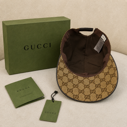 Gucci GG Monogram Web Stripe Baseball Cap