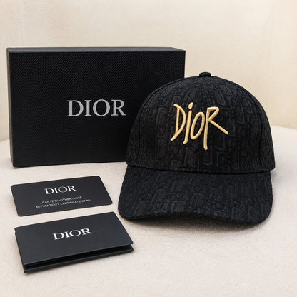 Christian Dior Oblique Embroidered Logo Baseball Cap