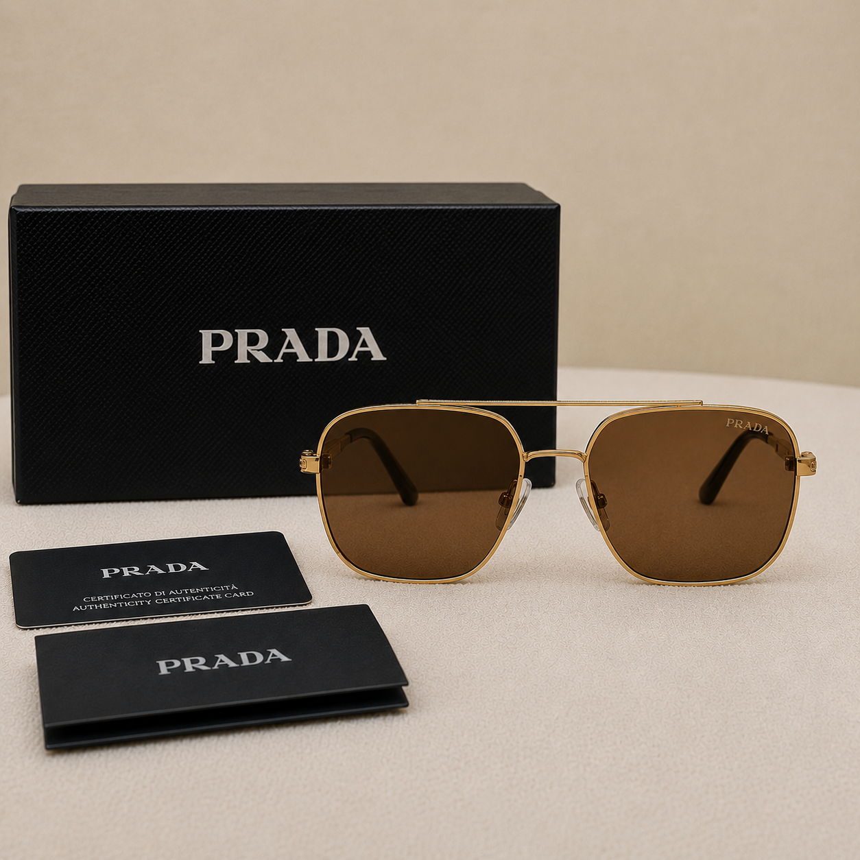 Prada Geometric Metal Sunglasses