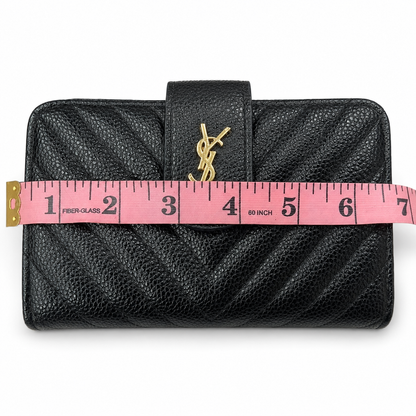 Yves Saint Laurent Quilted Zip Wallet Style