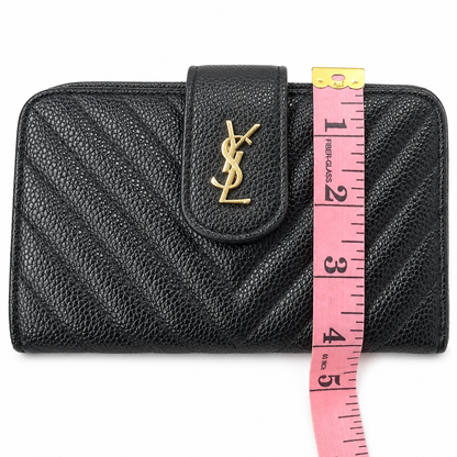 Yves Saint Laurent Quilted Zip Wallet Style