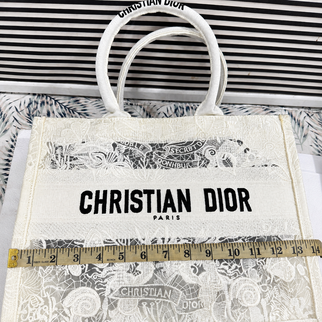Christian Dior Book Tote – Toile de Jouy Embroidered Canvas