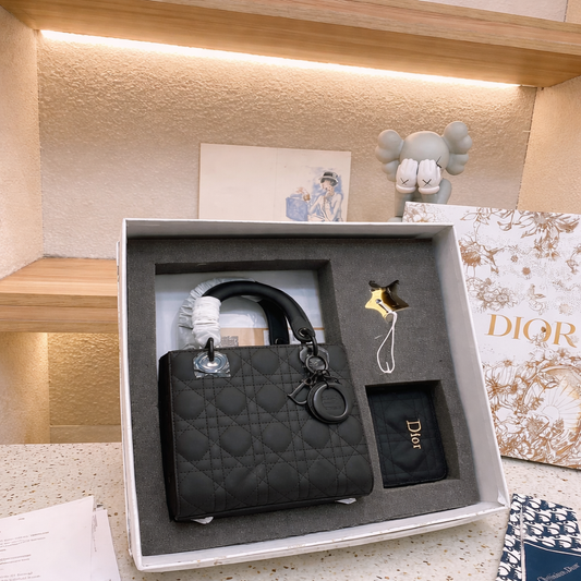Christian Dior Cannage Quilted Lady Bag Style Set