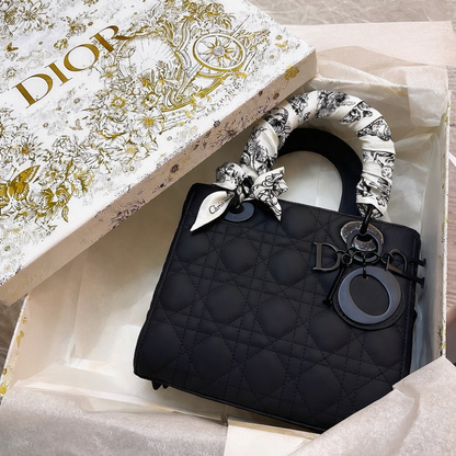 Christian Dior Cannage Quilted Lady Bag Style Set