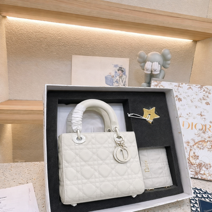 Christian Dior Cannage Quilted Lady Bag Style Set