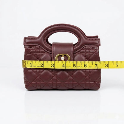 Christian Dior Lady Dior Style Mini Bag - Burgundy
