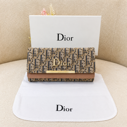 Christian Dior Oblique Jacquard Flap Wallet