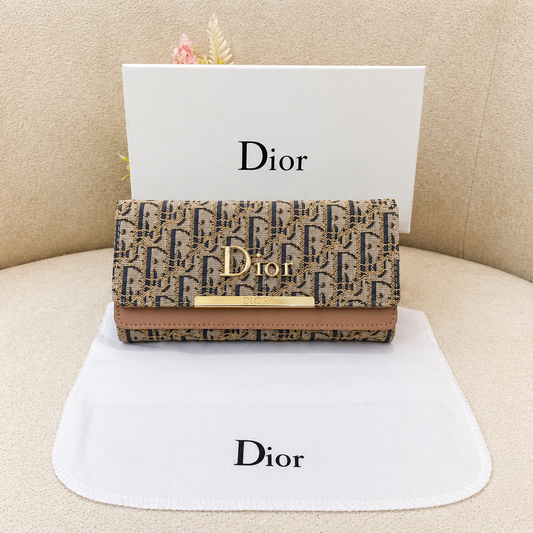 Christian Dior Oblique Jacquard Flap Wallet