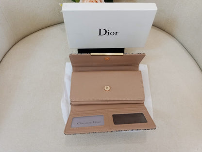 Christian Dior Oblique Jacquard Flap Wallet
