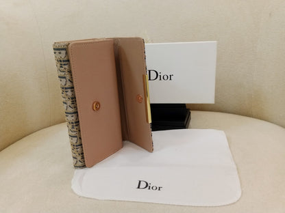 Christian Dior Oblique Jacquard Flap Wallet