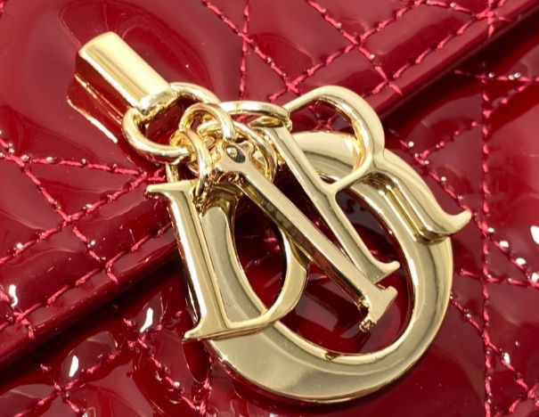 Christian Dior Patent Cannage Quilted Chain Flap Bag Style