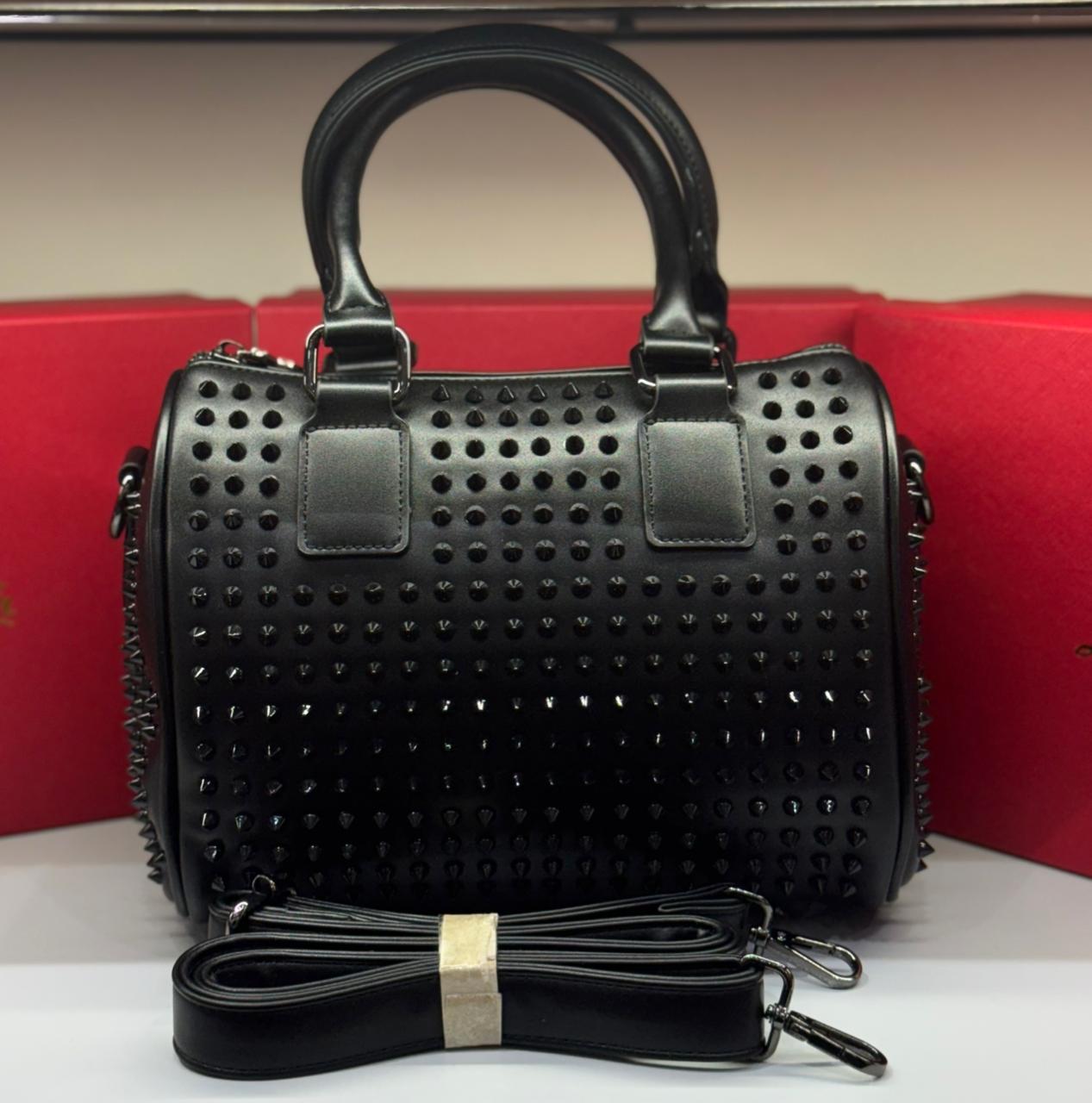 Christian Louboutin Paloma Medium Top Handle Bag (Spiked Leather)