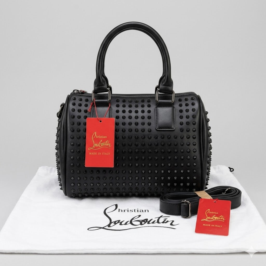 Christian Louboutin Paloma Medium Top Handle Bag (Spiked Leather)