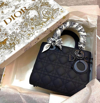Christian Dior Cannage Quilted Lady Bag Style Set
