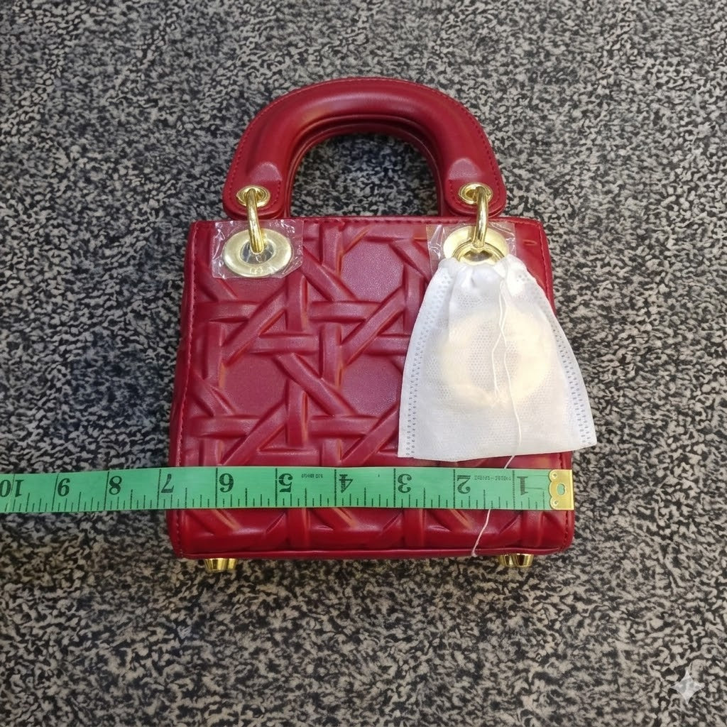 Christian Dior Lady Dior Mini Macrocannage Top Handle Bag