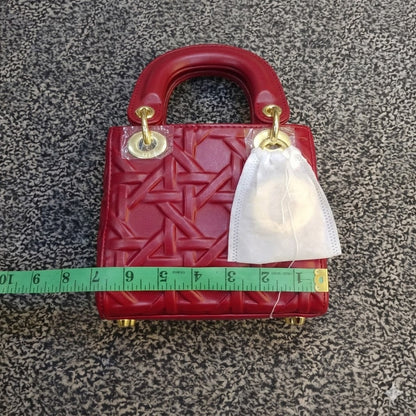 Christian Dior Lady Dior Mini Macrocannage Top Handle Bag