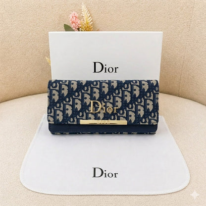 Christian Dior Oblique Jacquard Flap Wallet