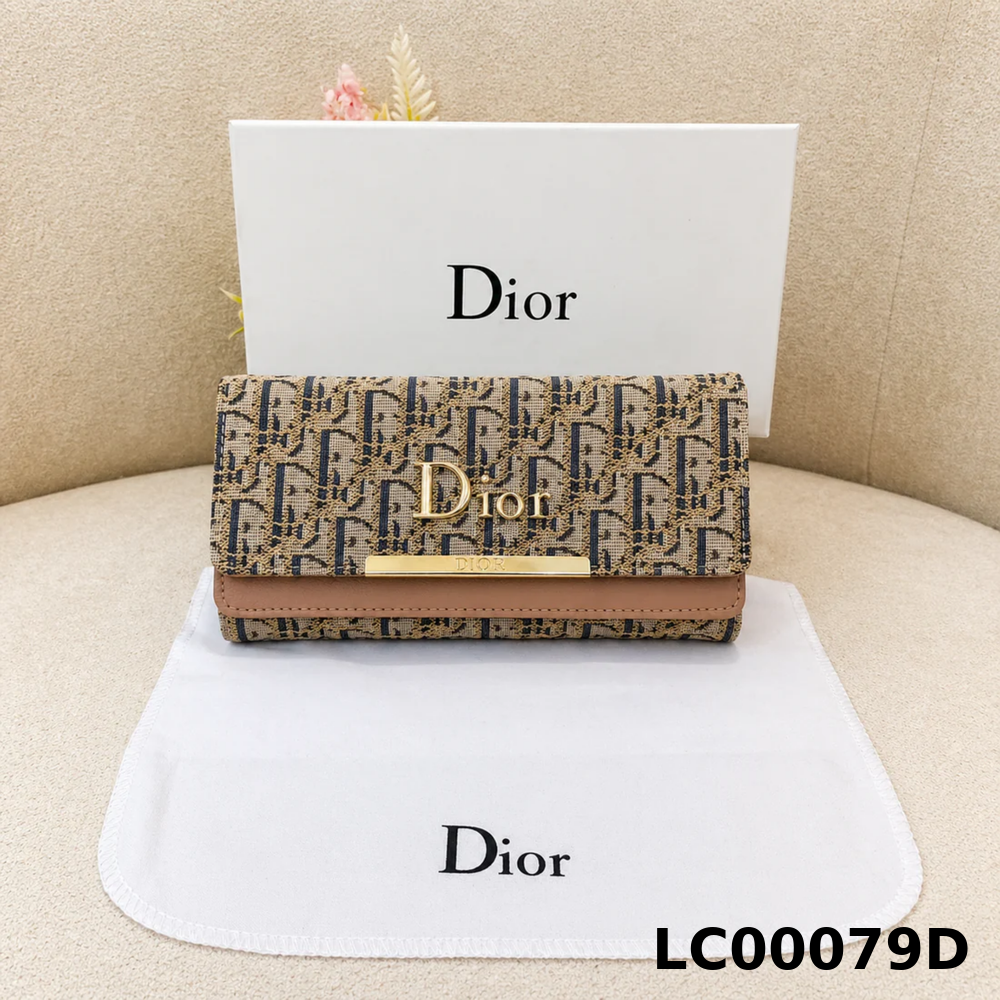 Christian Dior Oblique Jacquard Flap Wallet