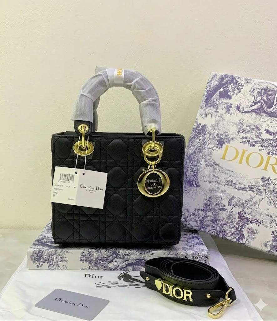 Christian Dior Quilted Cannage Mini Top-Handle Bag